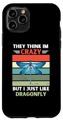 ���B���e�[�W They Think Im Crazy But I Just Like Dragonfly Lover �X�}�z�P�[�X iPhone 11 Pro �p