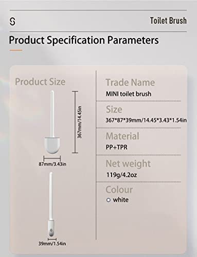Image of Toilet Brushs-Silicone Toilet Brush with Non-Slip Long Handle Cleaner Brush, Bathroom Toilet Brush Holder Set,Silicone Brush Head Easily Clean Dead Corners, Wall Mounting