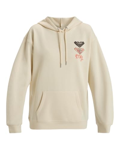 Roxy Surf Stoked Hoodie Brushed A Suéter pulóver, Parchment, Estándar para Mujer