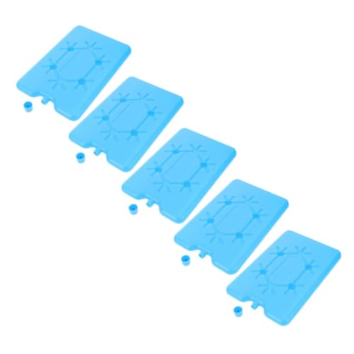 Toyvian 5 Piezas Unidades de Packs de Hielo Ultrafinos Reutilizables para Congelador y Refrigerador Bloques de Gel Refrigerante Pequeños para Transporte de Alimentos y Enfriamiento