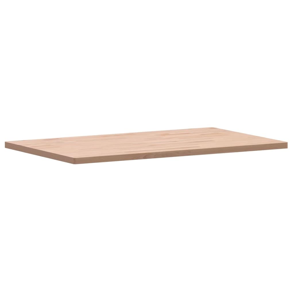 Tablero de lavabo de madera de haya maciza de 100 x 60 x 2,5 cm, encimera de madera de haya para baño, encimera de lavabo de madera maciza con esquinas redondeadas