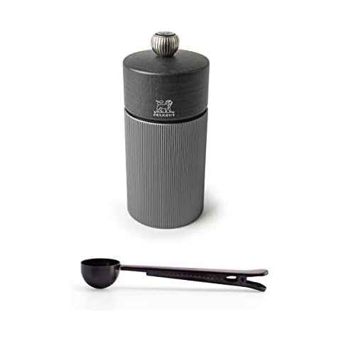Peugeot Line Manual Pepper Mill Carbon Graphite Aluminum, 12 cm Cover