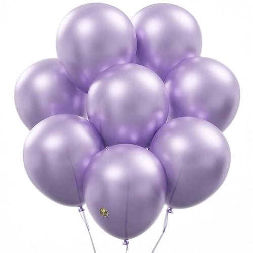 Image of AFTERLOON Natural Rubber Latex Mini Balloons 50 pcs Pearlized Lavender 5 Inch, Plastic-Free Alternative Pearlescent Durable Thickened Extra Strong Helium Float, Baby Shower Garland Wedding Decor