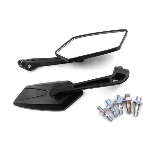 Espejo retrovisor para motocicleta con reflector de manillar izquierdo derecho ajustable