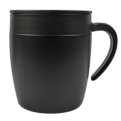 Caneca Térmica Aço Inox com Vedação 400 ml Preto + Chaveiro CBRN18567