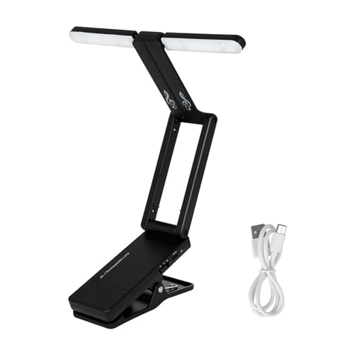 mioosho LED Music Stand Light Rechargeable Music Stand Lamp Folding Clip on Piano Lights Musical Instrument Accessories