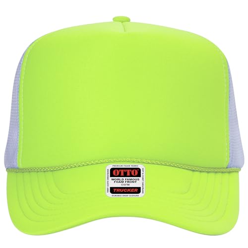 Image of OTTO Polyester Foam Front 5 Panel High Crown Mesh Back Trucker Hats in 97, Bulk, Wholesale