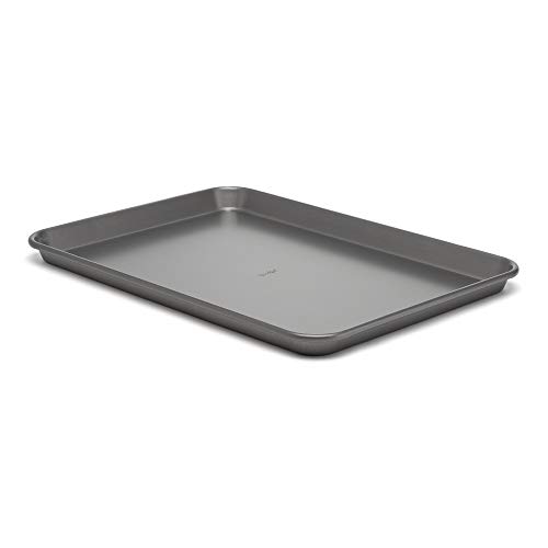 Goodful Non-Stick Cookie Sheet Baking Pan, Made Without PFOA or PTFE, Dishwasher Safe, 11" X 17", Gray