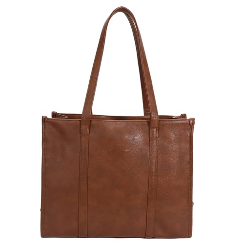 Bolso Tote grande de cuero PU para mujer miniatura 1