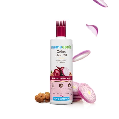 Mamaearth Onion Hair Oil with Onion Oil & Redensyl for Hair Fall ...