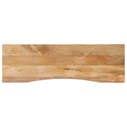 vidaXL Tablero Escritorio con Curva Madera Mango Rugosa 160x50x2,5 cm