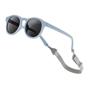 VideMundi Baby Sunglasses with Strap Polarized Flexible UV400 for Infant Toddler Boys Girls Age 0-24 Months
