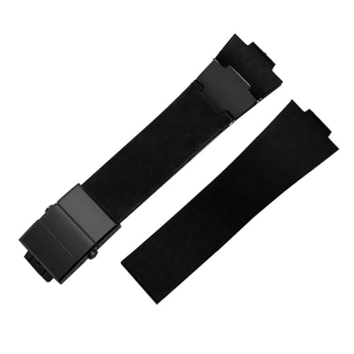 Bracelet montre caoutchouc 22mm Ulysse Nardin Diver noir luxe