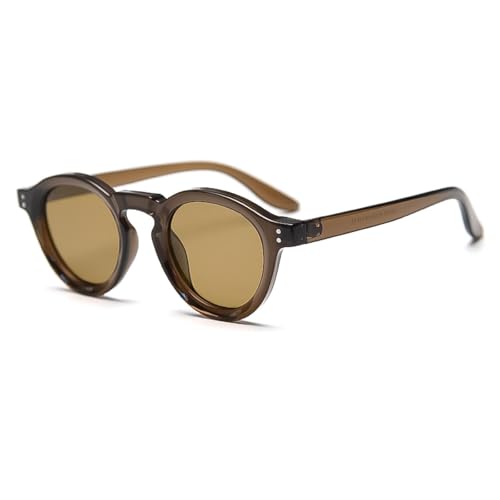 Lunettes de soleil rondes TR90 polarisées et vintage pour homme et femme