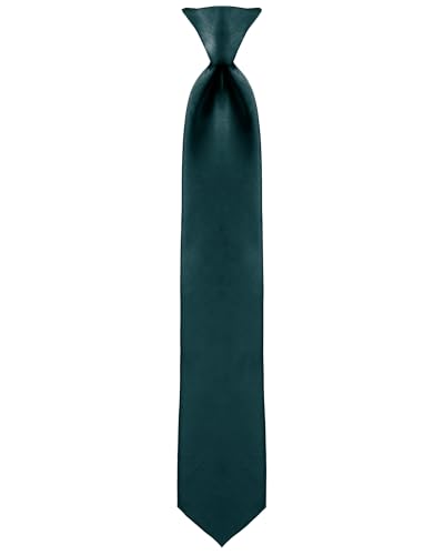 Image of boxed-gifts Clip on Ties for Men - Premium Black Solid Color Clip on Tie
