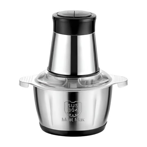 Image of 2L Electric Food & Meat Chopper with 4 Stainless Steel Blades, 2 Speed Modes, Powerful Motor for Multi-Function Food Processor Meat, Vegetables, Nuts & Daily Kitchen Use
