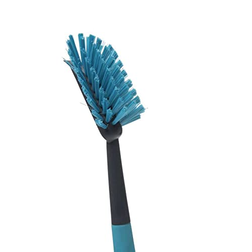 Dishwasher Brush with Non-Slip Handle Grey and Turquoise Brand Lifetime Clean Cover