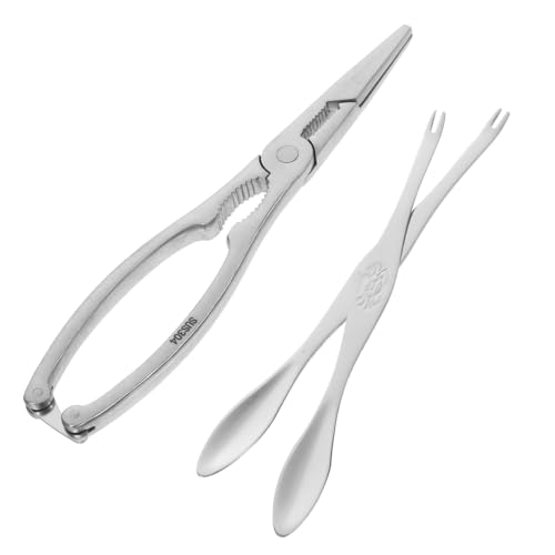 COLLBATH 3 Piezas Herramientas para Comer Cangrejo de Aleación de Zinc Pinzas Ergonómicas Antideslizantes Utensilios Portátiles para Mariscos Regalo para de Langosta y Cangrejo