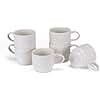 EYMPEU 10oz/300ml Coffee Mugs Sets of 6, Bone China Mug with Handle, White Mugs for Coffee, Tea or Milk, Ideal for Gifts
