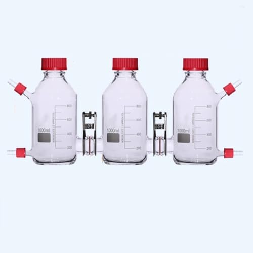 Microbial Fuel Electrolysis Cell Single Chamber Double Chamber Three Chamber MFC Reactor Dual Groove Microbial Fuel Cell Reactor with Anode and Cathode Interface (Three Room 1000ml)