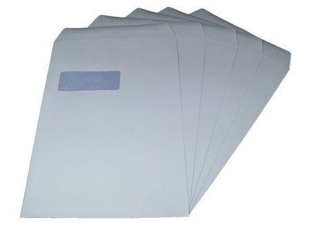 1000 x C4/A4 White Window SELF Seal ENVELOPES 90gsm