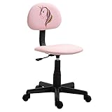 CARO-Möbel Kinderdrehstuhl Unicorn in pink mit Einhorn Motiv Schreibtischstuhl Drehstuhl höhenverstellbar