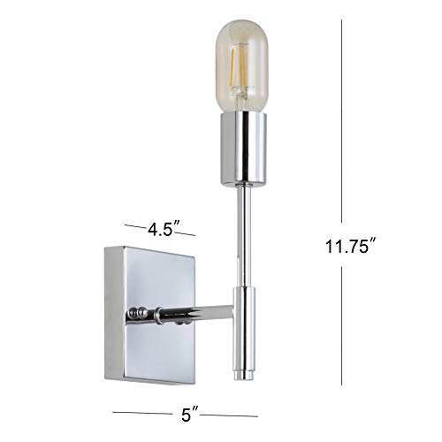 Jonathan Y Jyl7455A Turing 5" 1-Light Metal Led Wall Sconce Contemporary 2700K Led 4W Bulb For Entryway Lobby Kitchen Bathroom Bedroom Living Room Hallway, Chrome #TOP4