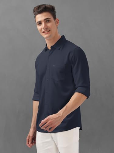 Image of BULLMER Trendy Regular Fit Solid Full Sleeve Causal Shirt for Men.