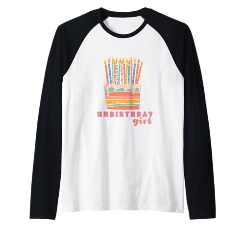 Alice in Wonderland Unbirthday Present Gift Raglan Baseball Tee