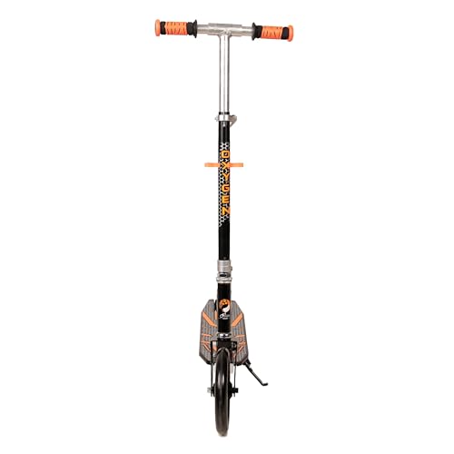 Image of OXYGEN Kick Scooter Bolt for Kids 6 to 14 Years 2 Wheel Foldable with Adjustable Handlebar Alloy Steel Frame Wide Non Slip Deck 80kg Capacity Black and Orange