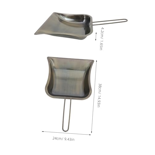 Hemobllo Kehrschaufel Aus Edelstahl Nur Kehrblech Rostfreier Stahl Dark Brown – Bild 3