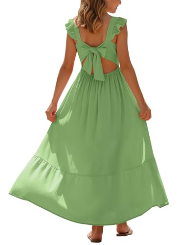 Vestido largo de verano infantil para niñas casual de fiesta y boda 5-14 años