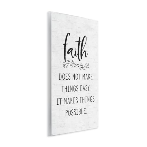 Image of 'Encouraging Faith Quote Rustic Botanical'| Wall Plaque Art