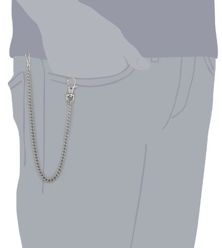 Charles-Hubert, Paris 3548-W Stainless Steel Pocket Watch Chain