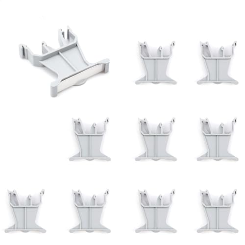 SHENGYIG 10 Piezas Adaptador Riel DIN Soporte, DIN Soporte de Montaje, Nailon PA66, Aislante Y Retardante, Soporte Marcador Bloques Terminales DIN, para Accesorios Bloque Terminales Serie UK-B1
