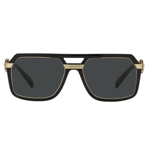 Versace Man Sunglasses Black Frame, Dark Grey Lenses, 58MM2