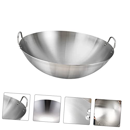 Wok de cocina de acero inoxidable con doble asa Zerodeko miniatura 7