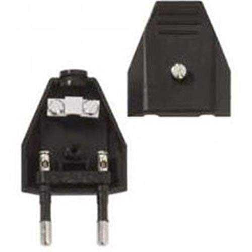 BACHMANN 900.002 Euro Flachstecker sw Schraubanschluss lose