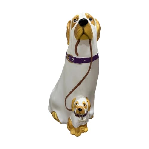 Statues chiot résine au design soigné pour bibliothèque chic - 2