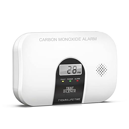 Jemay Portable Carbon Monoxide Detector Alarm,7-Year Life Replaceable Battery CO Alarm Detector with Digital LCD Display, 3 LED CO Detector for House and Bedroom and Car