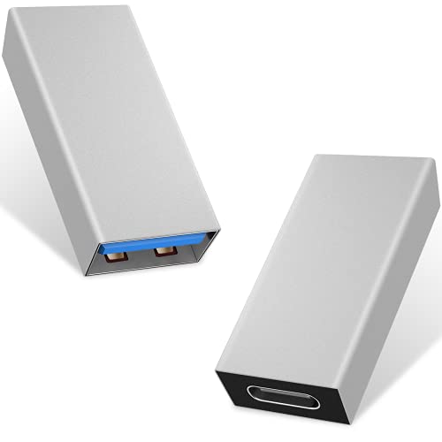 Duttek Lot de 2 adaptateurs USB C vers USB 3.0 - Adaptateur USB 3.1 Femelle vers USB C Femelle - Compatible avec iPhone 11, Google Pixel, Samsung Galaxy S20,...