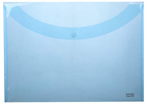 Image of Shivani Enterprises Relax File Bag A4 Document Envelope Folder, Clear Transparent Storage Bag in Assorted Color - 05 Pc