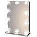 Waneway Hollywood Lighted Vanity Makeup Mirror with Bright LED Lights, Light-up Frameless Dressing Table Cosmetic Mirror with Dimmable Bulbs, Multiple Color Modes (Standard)