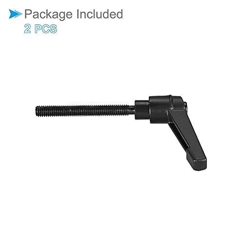 Image of Clamping Lever Handles, M6 x 50mm Male Thread, Adjustable Quick Release Locking Rotating Bolt Knobs Black - (Applications: for Lathe Machinery), 2-Pieces