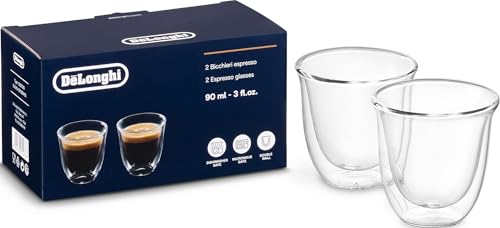 DeLonghi 3oz Espresso Double Wall Thermal Glasses...