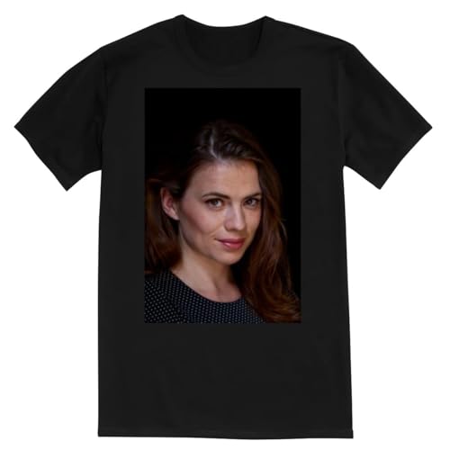Hayley Atwell - Premium Men's Crewneck T-Shirt – Soft, Comfortable, and Stylish SRS PDI711532, Black, Small