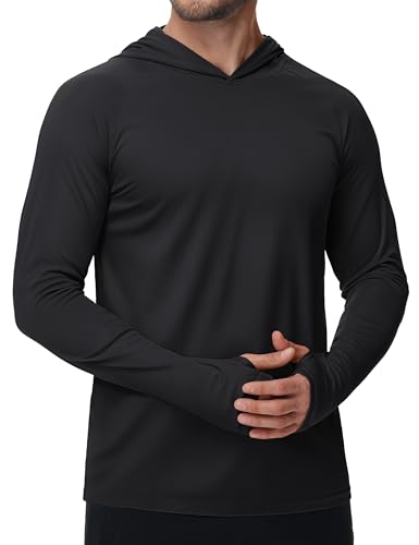 TACVASEN Men’s Sun Protection Shirts UPF 50+ Rash Guard for Men Long Sleeve Lightweight SPF UV Hoodie Swimming Hiking
