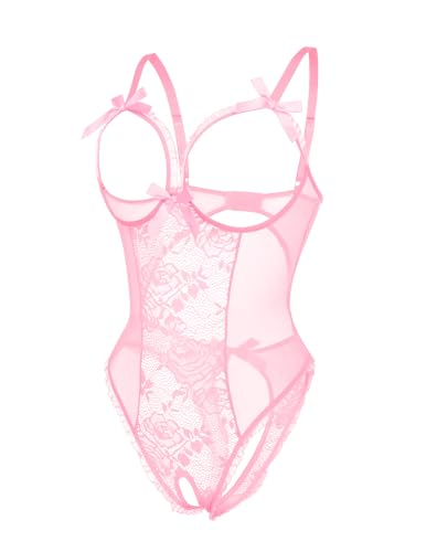 Image of Avidlove Women One Piece Lingerie Sexy Lace Babydoll Mini Bodysuit