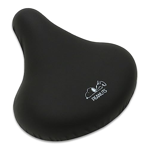 aile 自転車 サドルカバー 大きめ 電動自転車 防水 ブラック 黒 スヌーピー グッズ ギフト