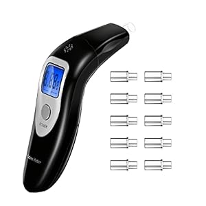 Keton-ademmeter, nauwkeurige keto-tester voor ketose-monitoring met 10 mondstukken